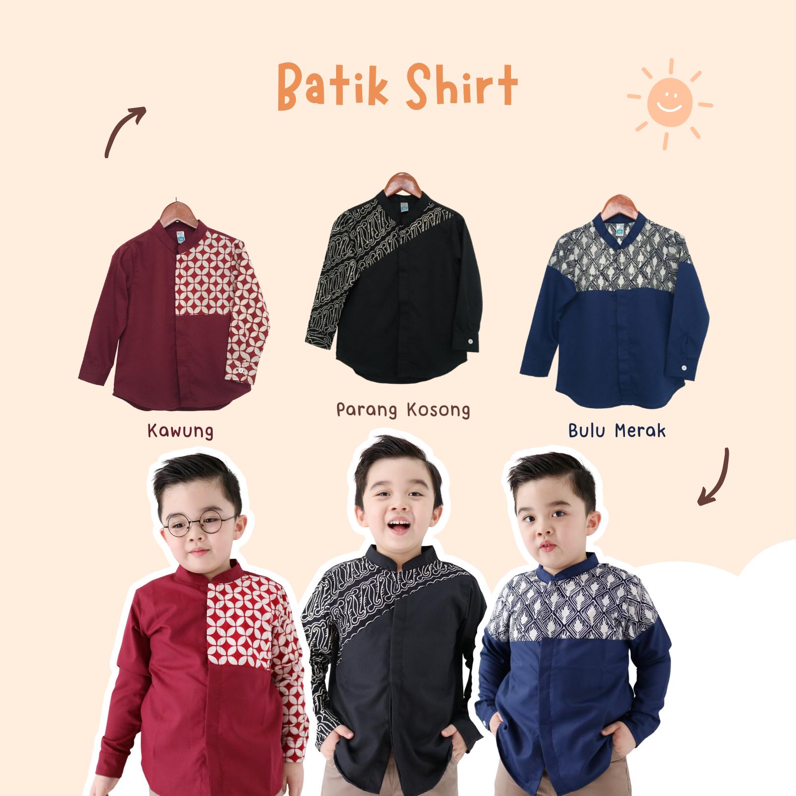 Kemeja Batik Shirt Anak Lengan Panjang