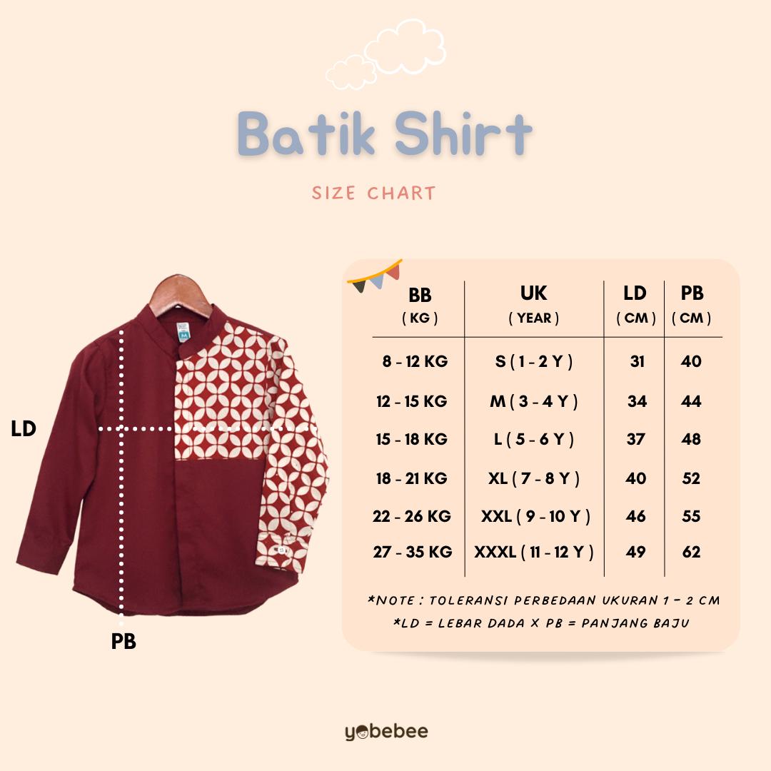 Kemeja Batik Shirt Anak Lengan Panjang