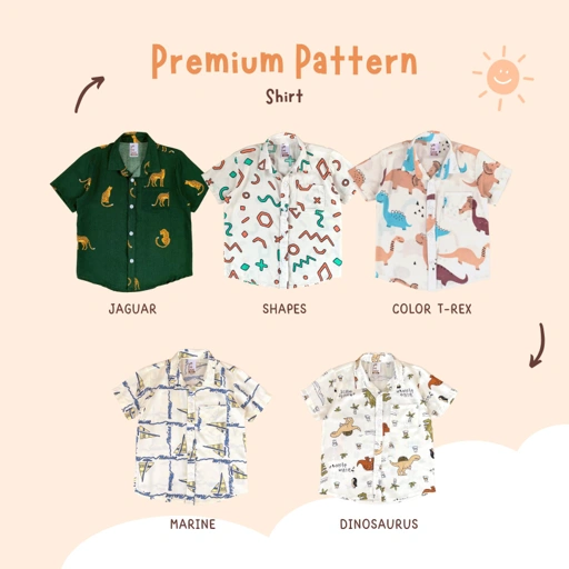 Atasan Kemeja Rayon Pattern Anak