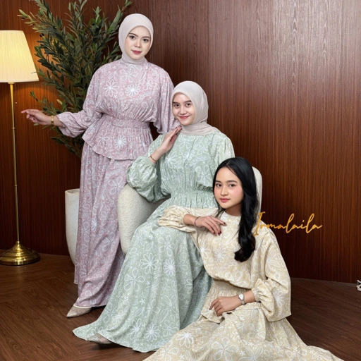 Anme Set Rok Wanita Bahan Rayon Motif Nyaman Adem Lembut By Irmalaila