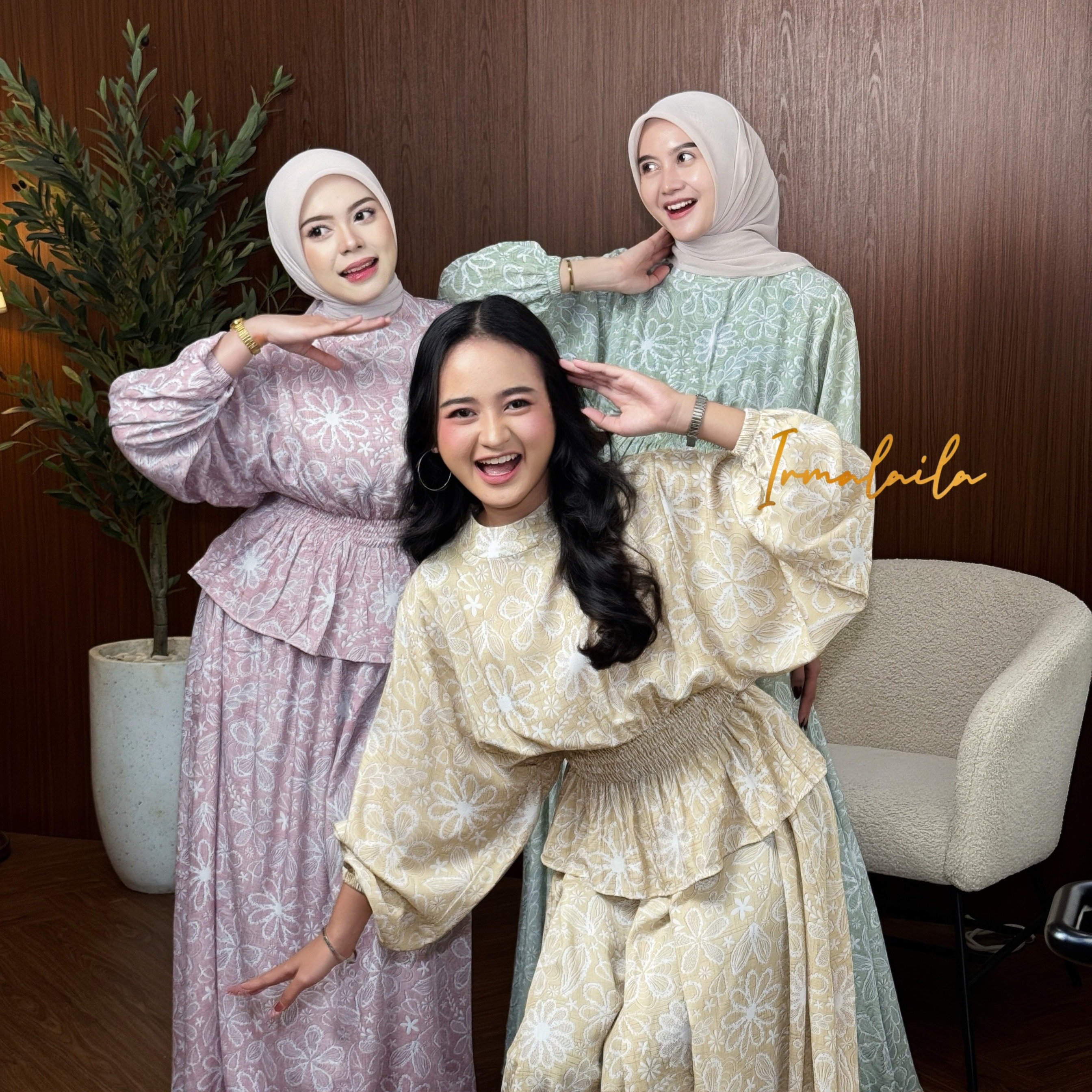Anme Set Rok Wanita Bahan Rayon Motif Nyaman Adem Lembut By Irmalaila