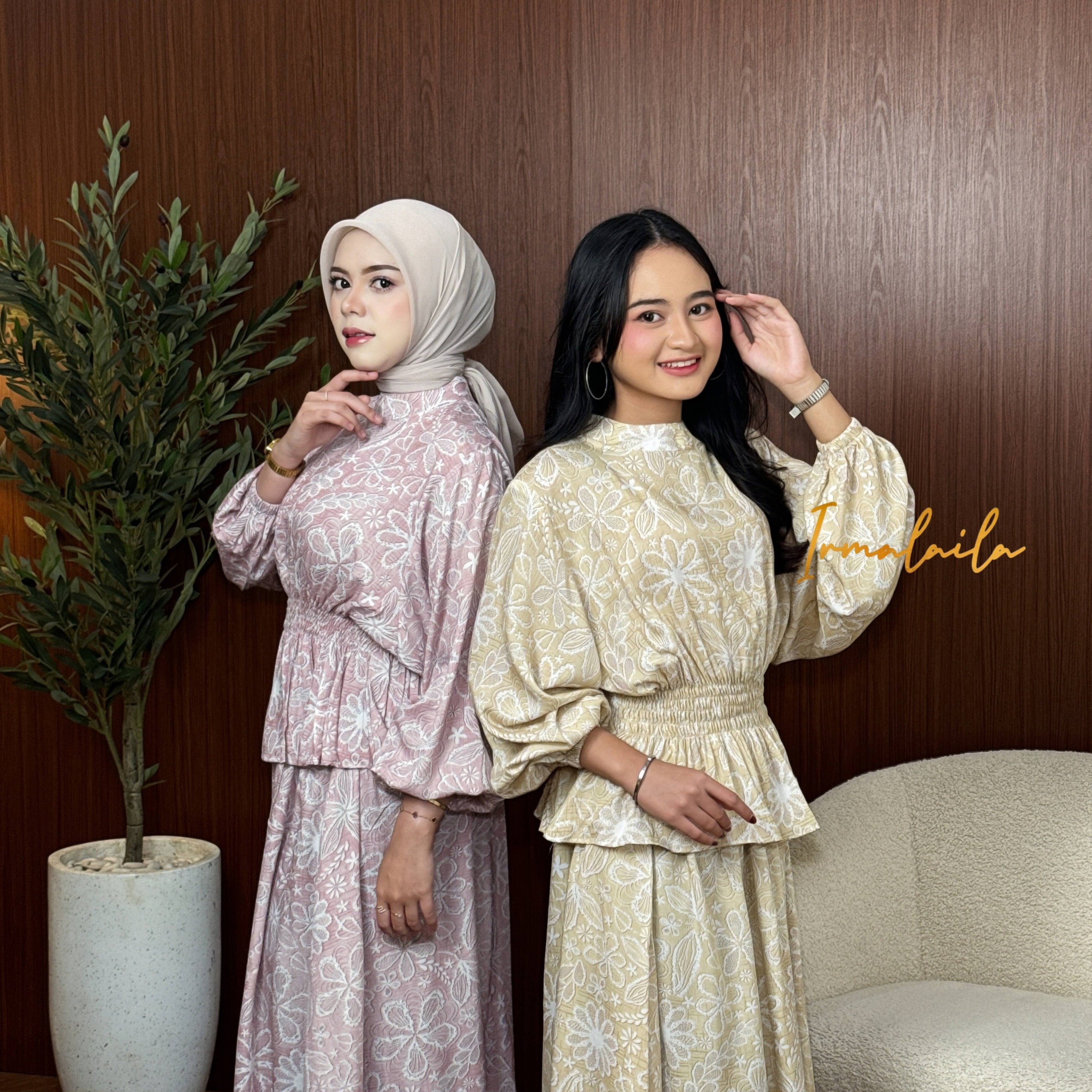 Anme Set Rok Wanita Bahan Rayon Motif Nyaman Adem Lembut By Irmalaila