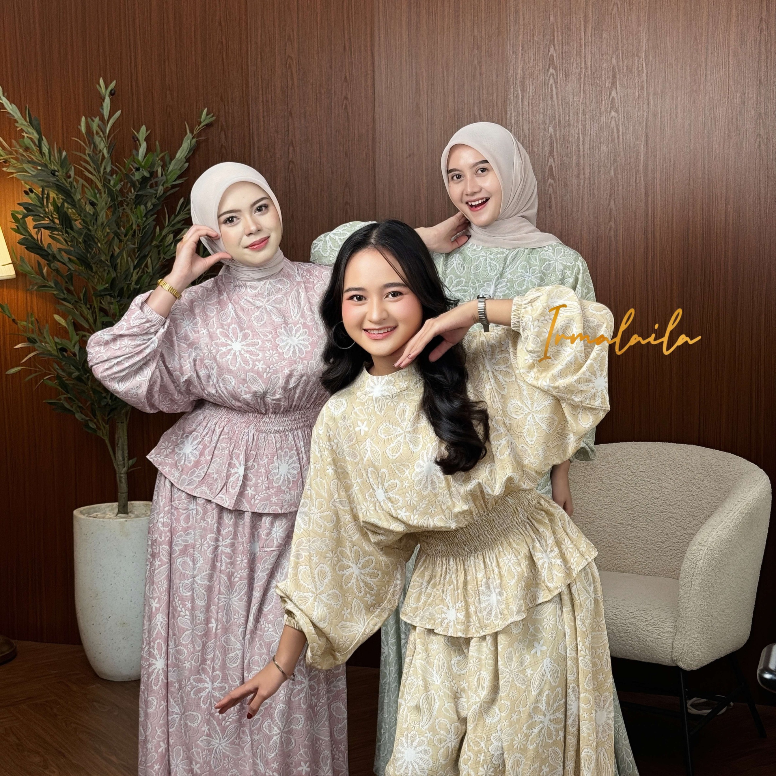 Anme Set Rok Wanita Bahan Rayon Motif Nyaman Adem Lembut By Irmalaila