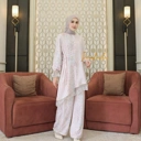 Valisha Set Tunik Kulot Bahan Jaguard Mewah Mix Tulle Cantik Anggun By Irmalaila