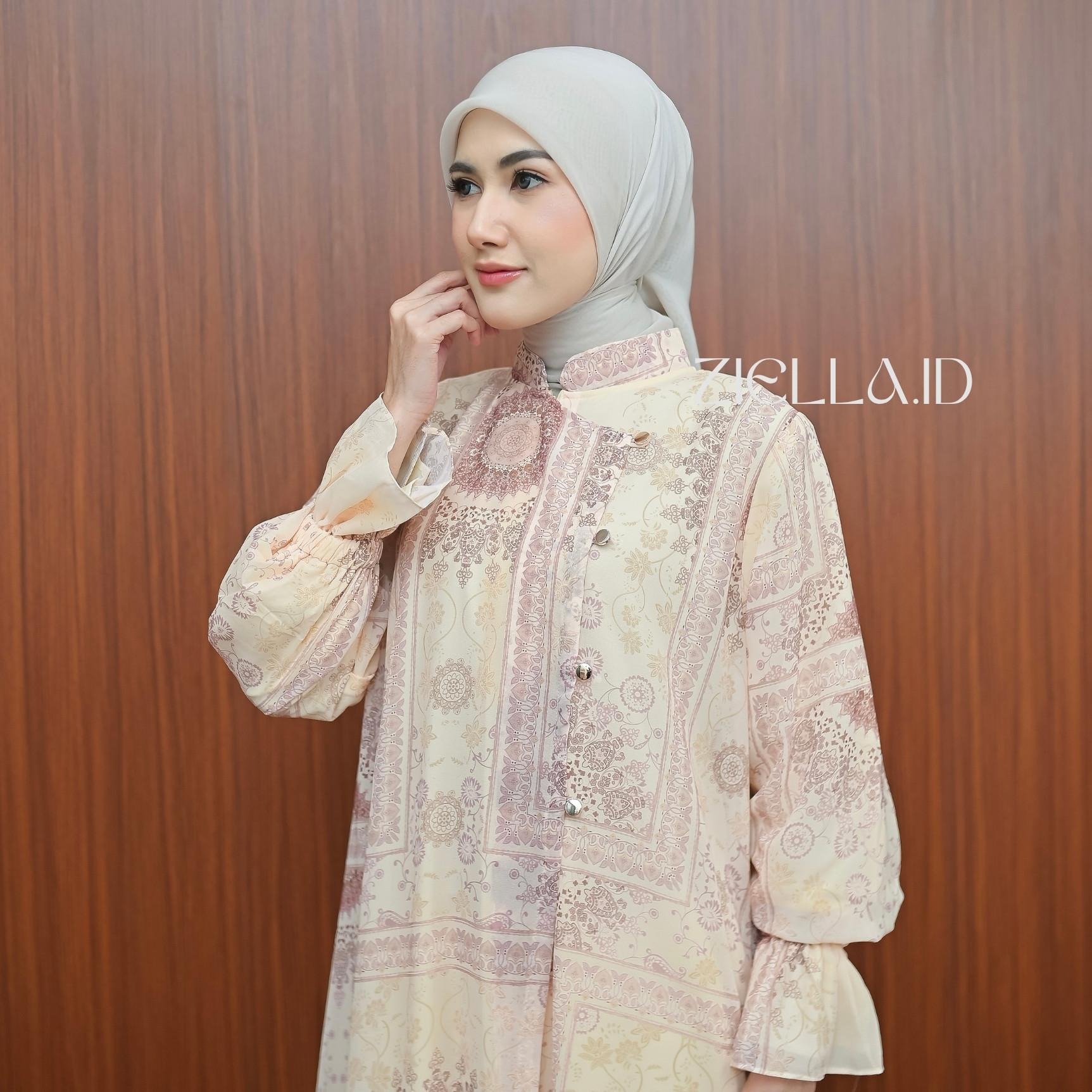 Zanna Abaya Gamis Wanita Dewasa Elegan Bahan Ceruty Cashmire Mewah Anggun By Ziella