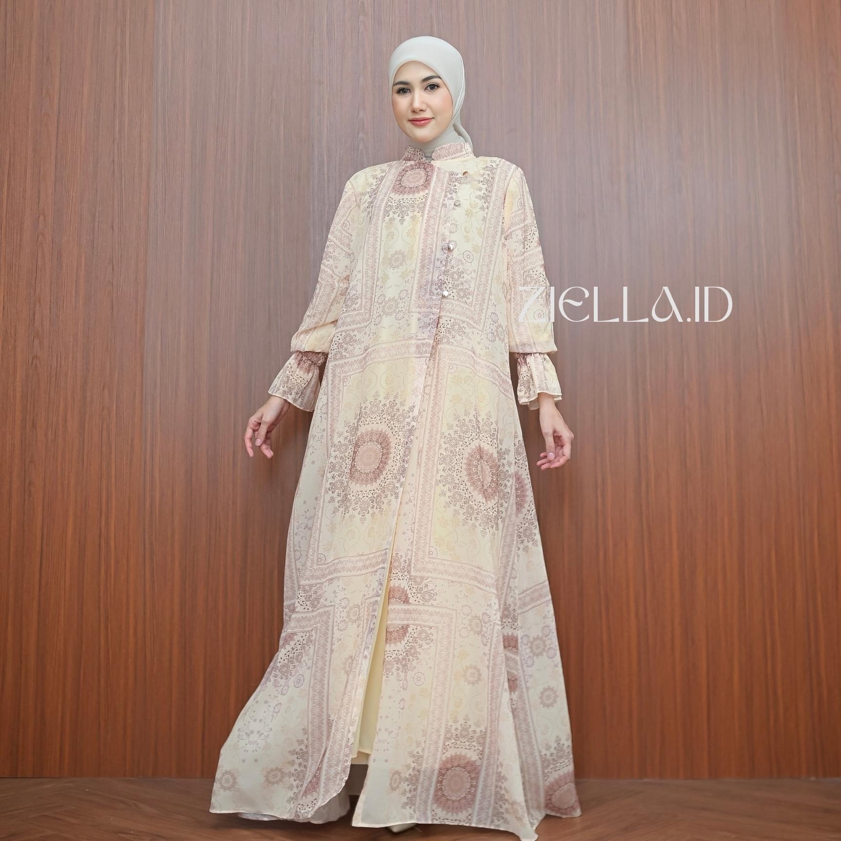 Zanna Abaya Gamis Wanita Dewasa Elegan Bahan Ceruty Cashmire Mewah Anggun By Ziella