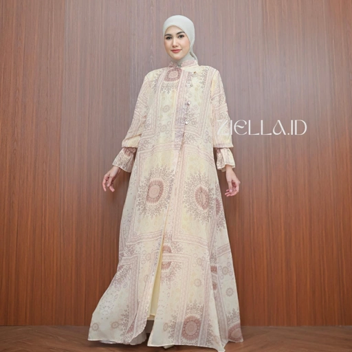 Zanna Abaya Gamis Wanita Dewasa Elegan Bahan Ceruty Cashmire Mewah Anggun By Ziella