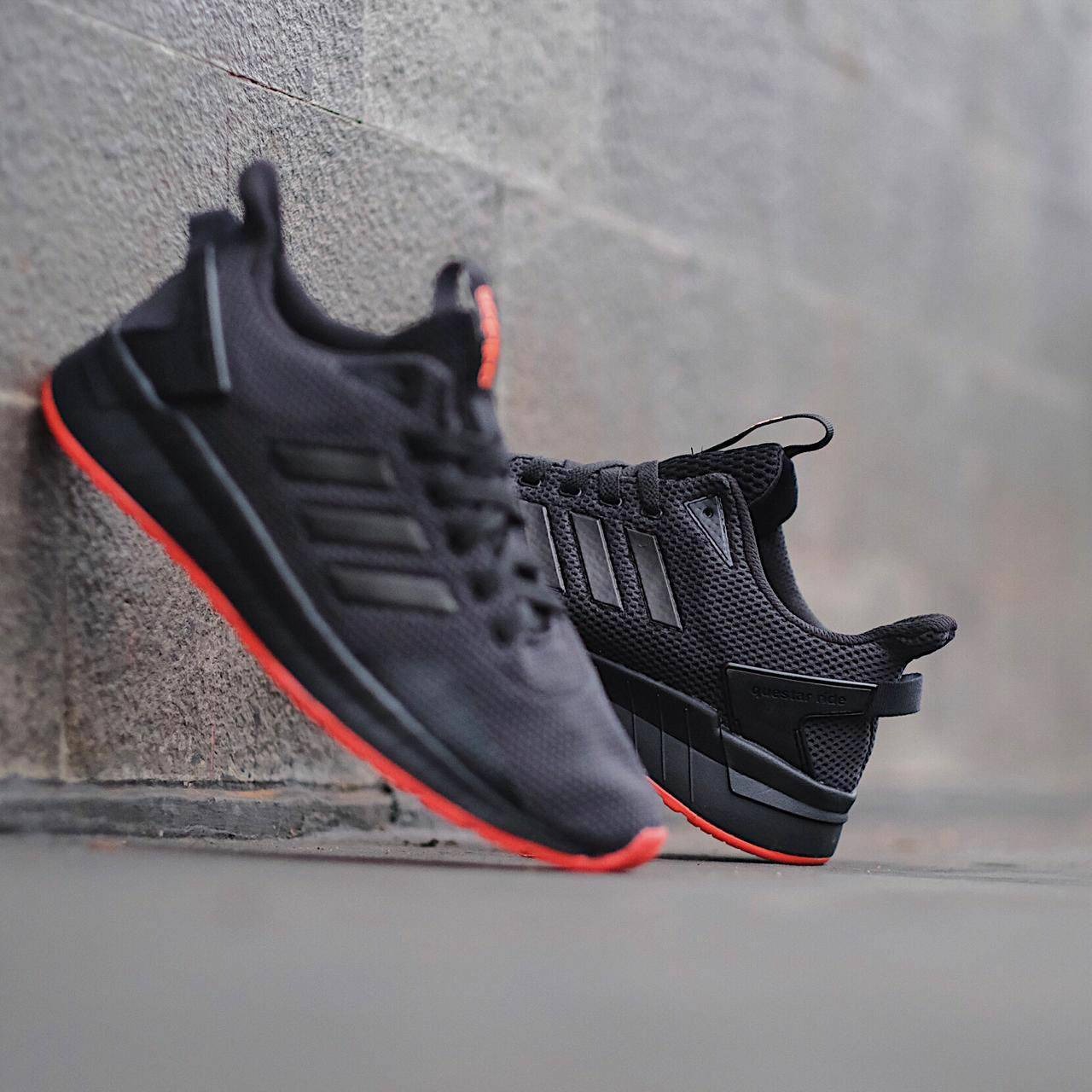ADIDAS QUESTAR RIDE - BLACK SOLE ORANGE