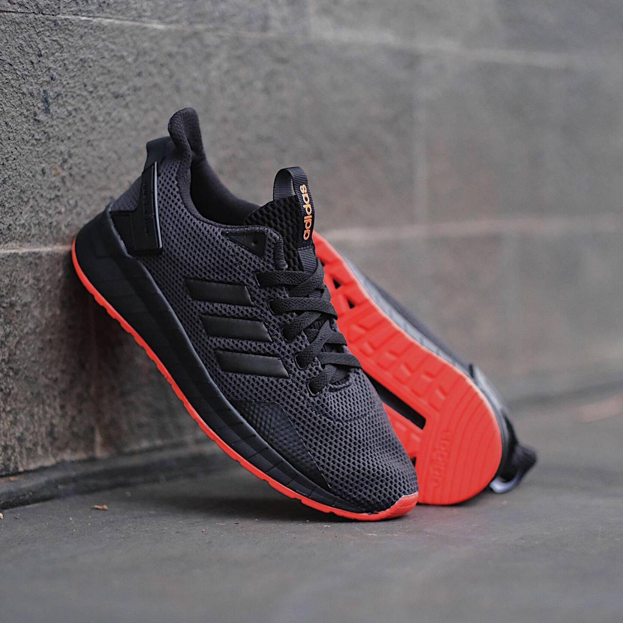 ADIDAS QUESTAR RIDE - BLACK SOLE ORANGE