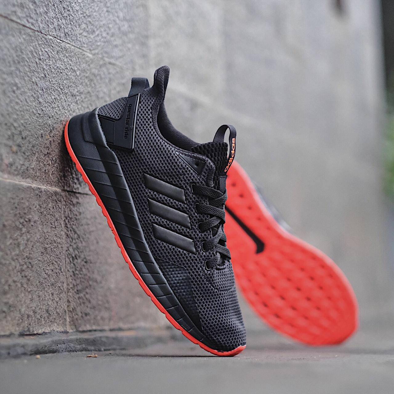 ADIDAS QUESTAR RIDE - BLACK SOLE ORANGE