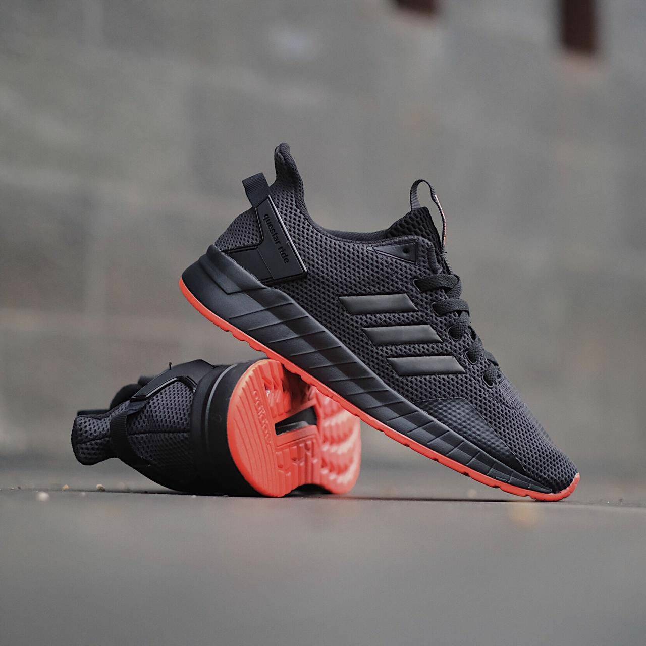 ADIDAS QUESTAR RIDE - BLACK SOLE ORANGE