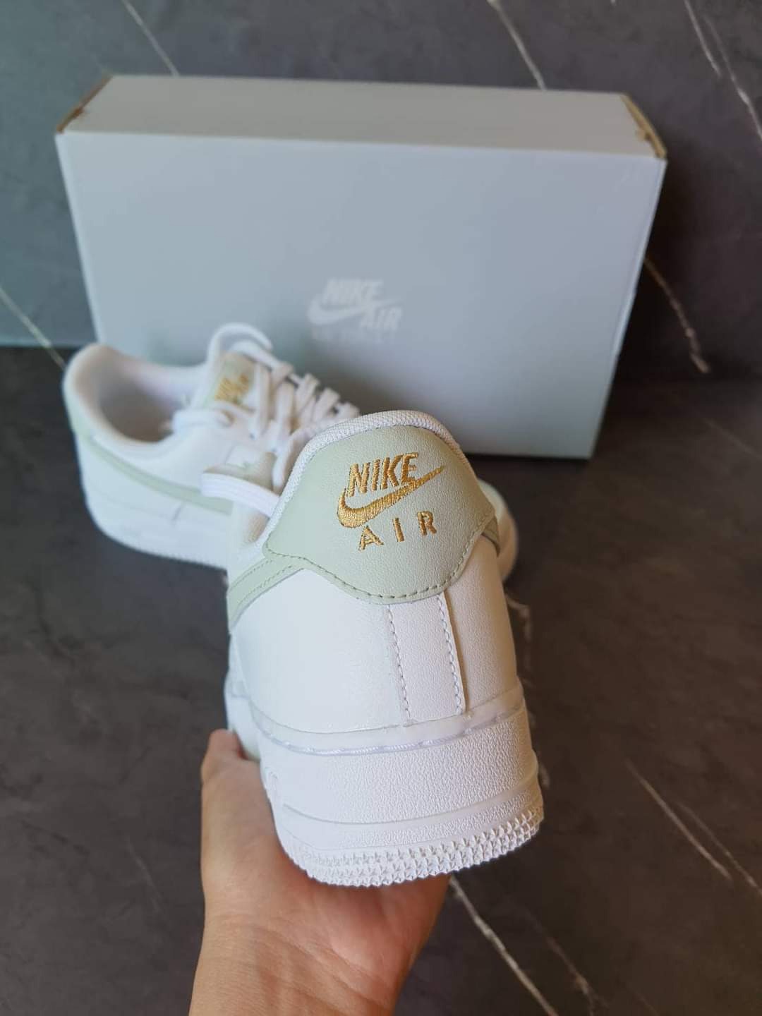 NIKE AF1 ESSENTIAL - WHITE GREY GOLD