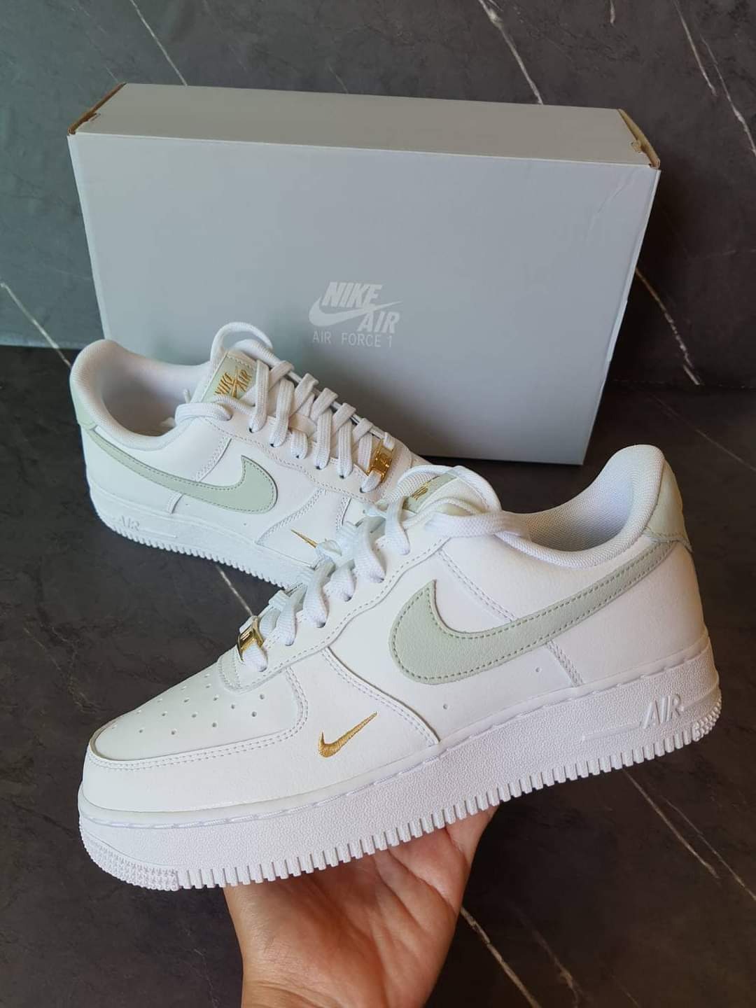 NIKE AF1 ESSENTIAL - WHITE GREY GOLD