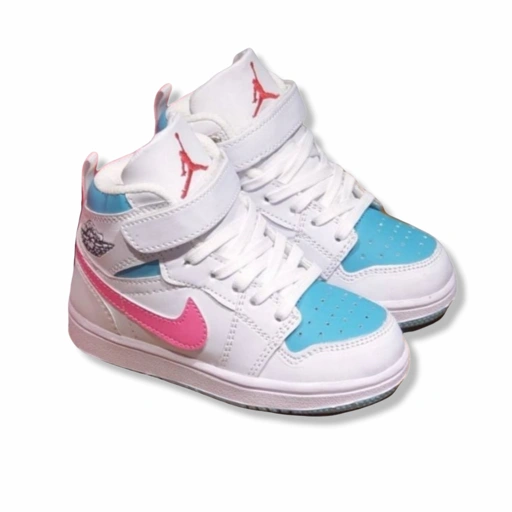 KIDS - NIKE JORDAN 1 MID WHITE BLUE SKY