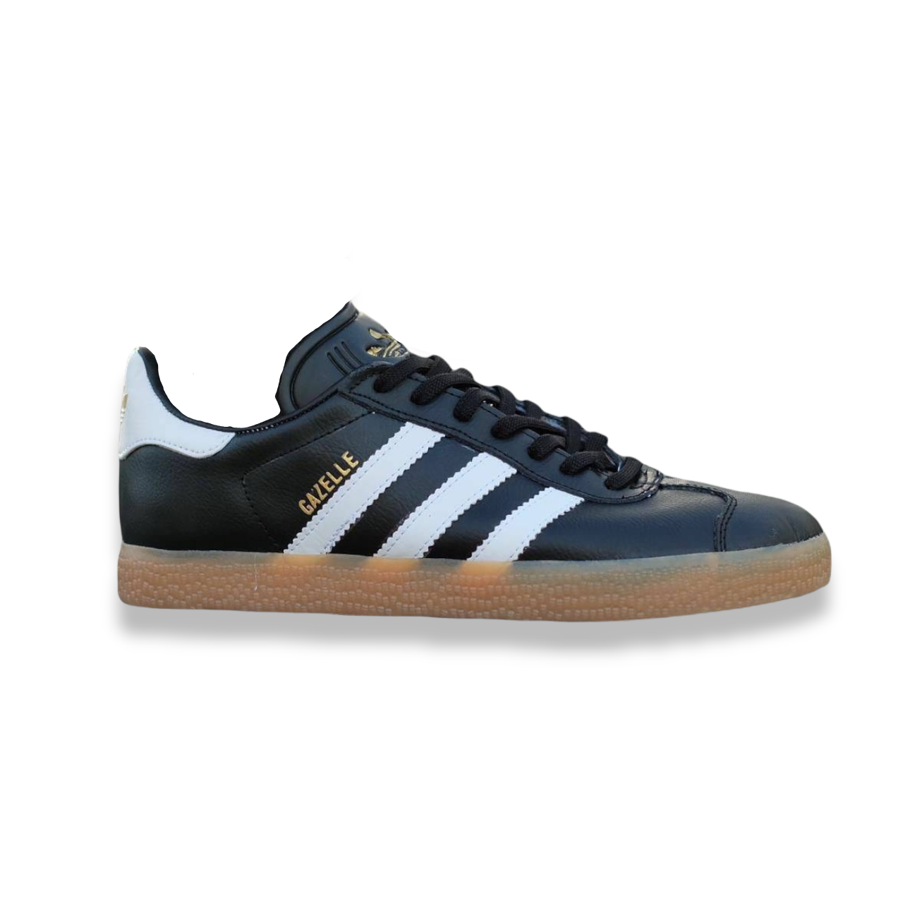ADIDAS GAZELLE LEATHER BLACK GUMSOLE