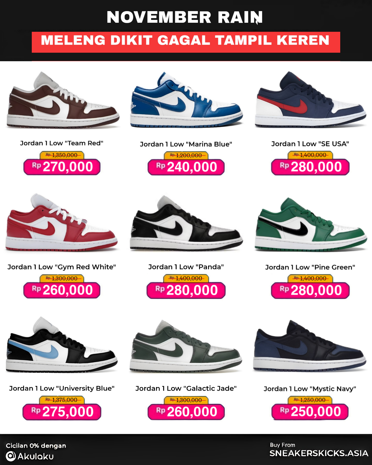 AlR J0RDAN 1 LOW "END OF SEASON SALE"