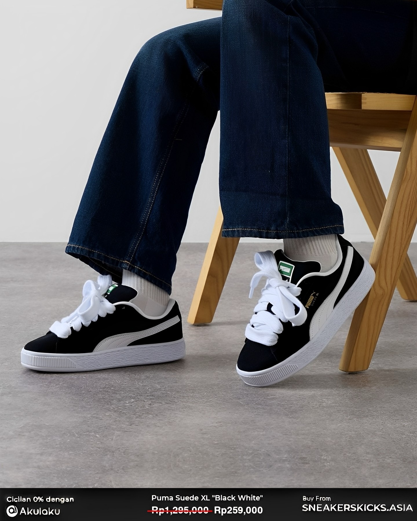 PUMA SUEDE XL - BLACK WHITE