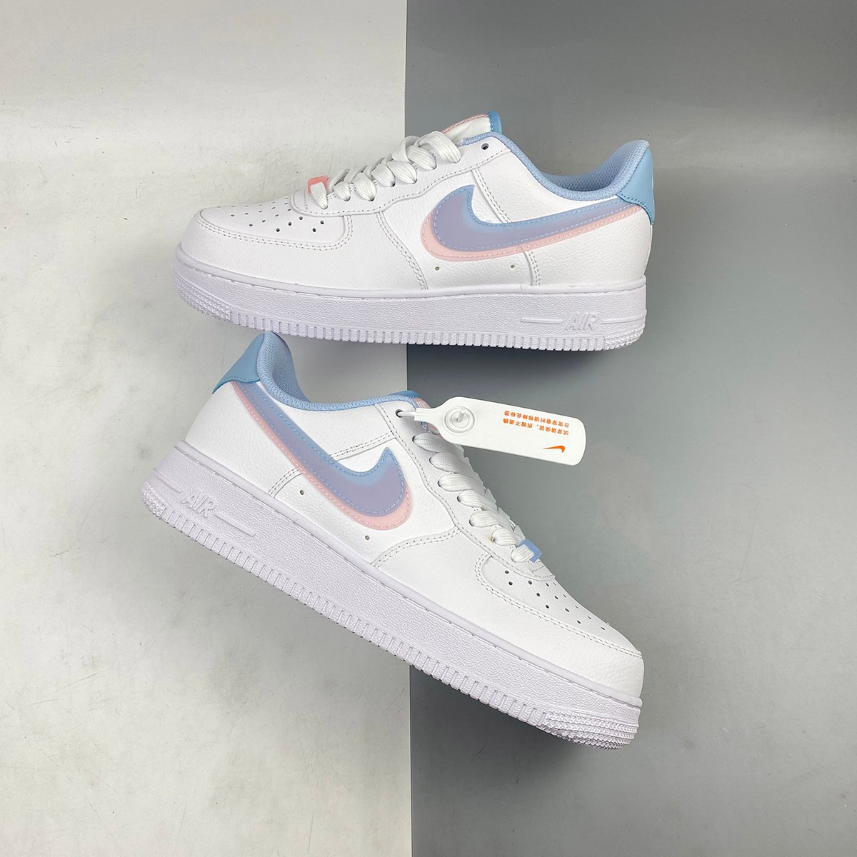 NIKE AF1 DOUBLE SWOOSH - LIGHT ARMORY BLUE
