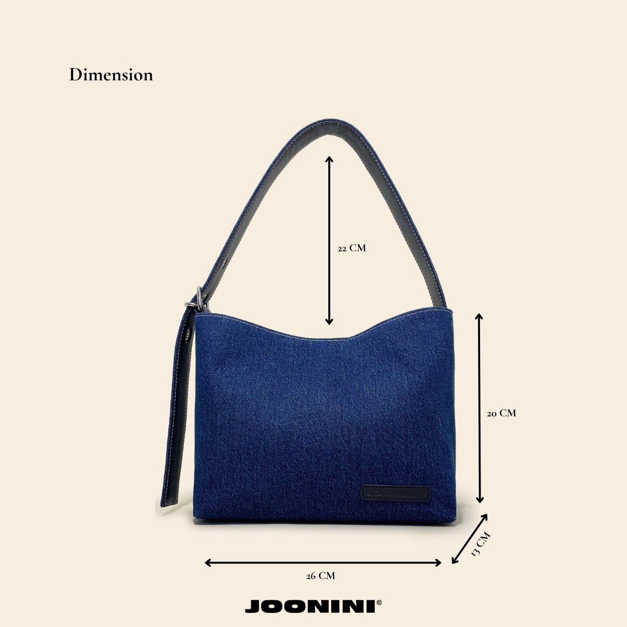 Dena Hobo Denim Bag Joonini