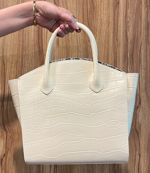  Priel x YBI  White Turtle Sofia Medium Bag
