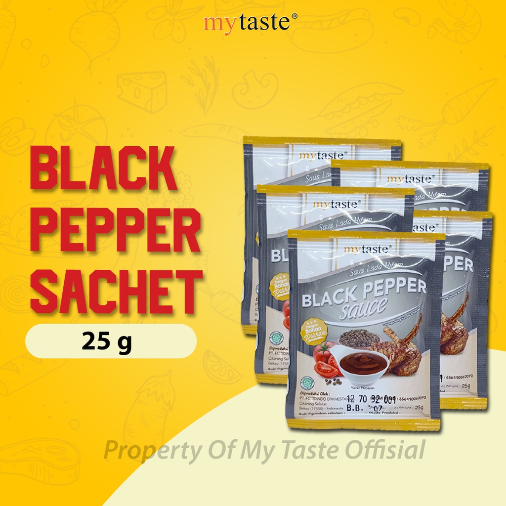 MYTASTE Black Pepper Sauce 25g (Isi 5 Pack)