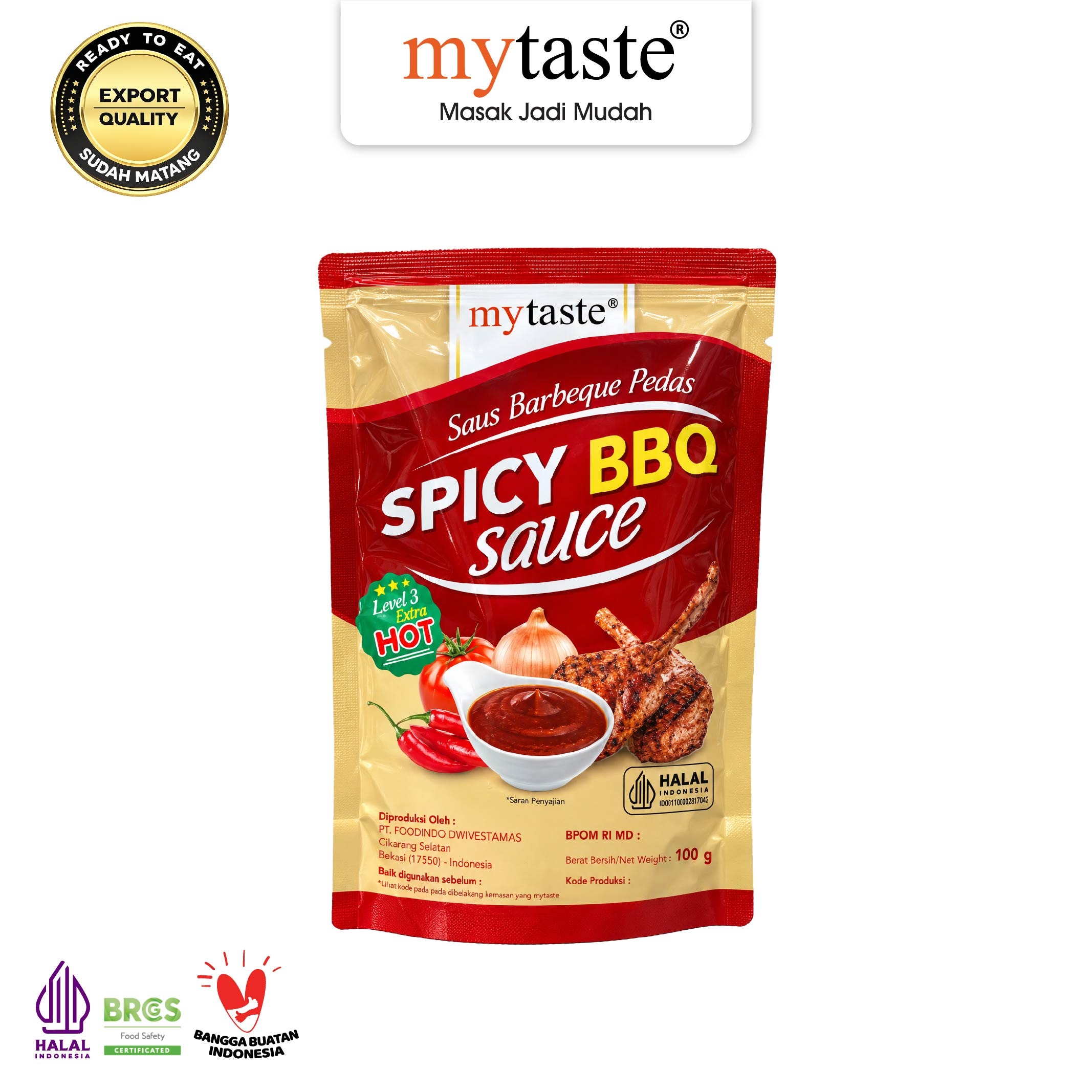 MYTASTE Spicy BBQ Sauce Level 3 Extra Hot – 100g