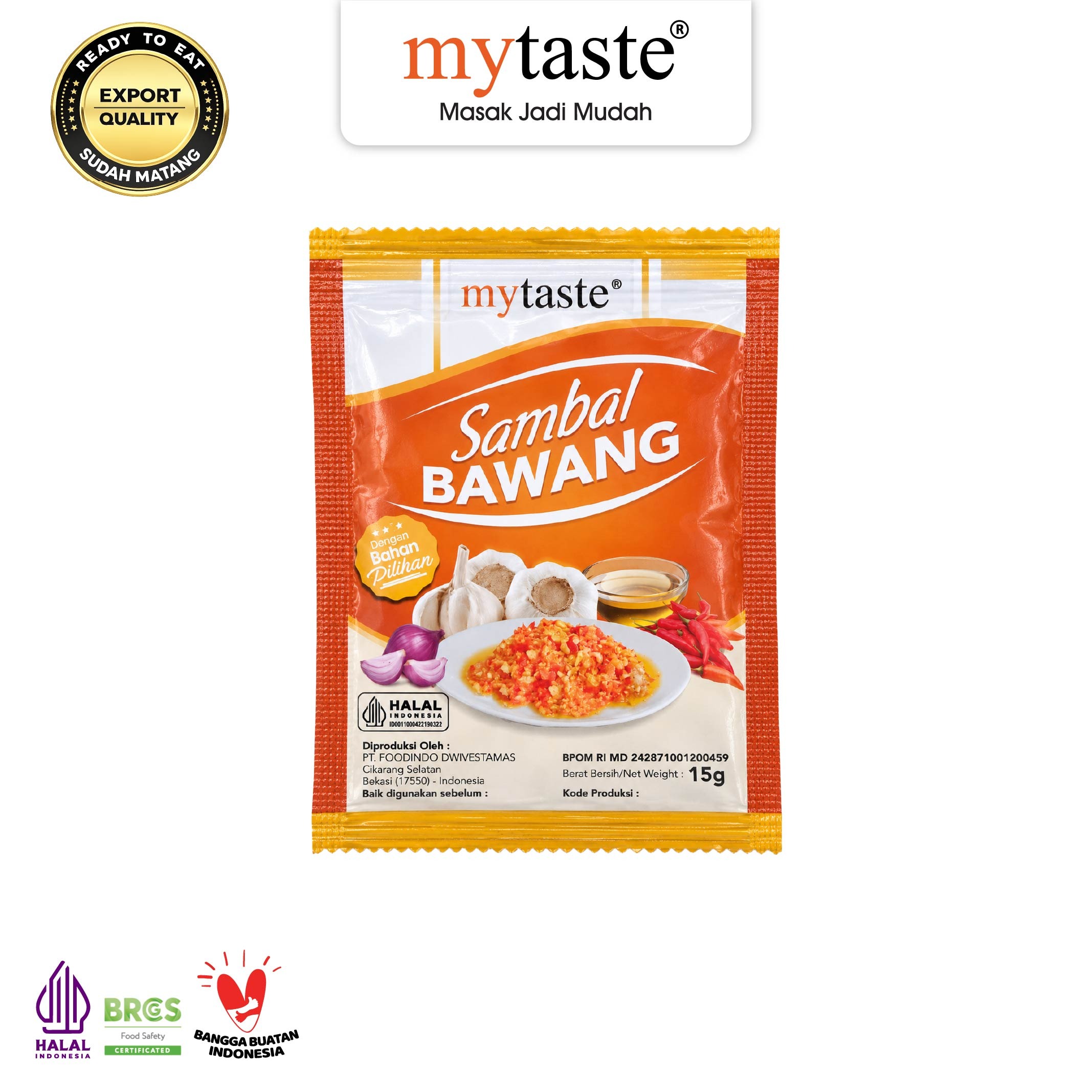 MYTASTE Sambal Bawang 15g (isi 5 Pack)