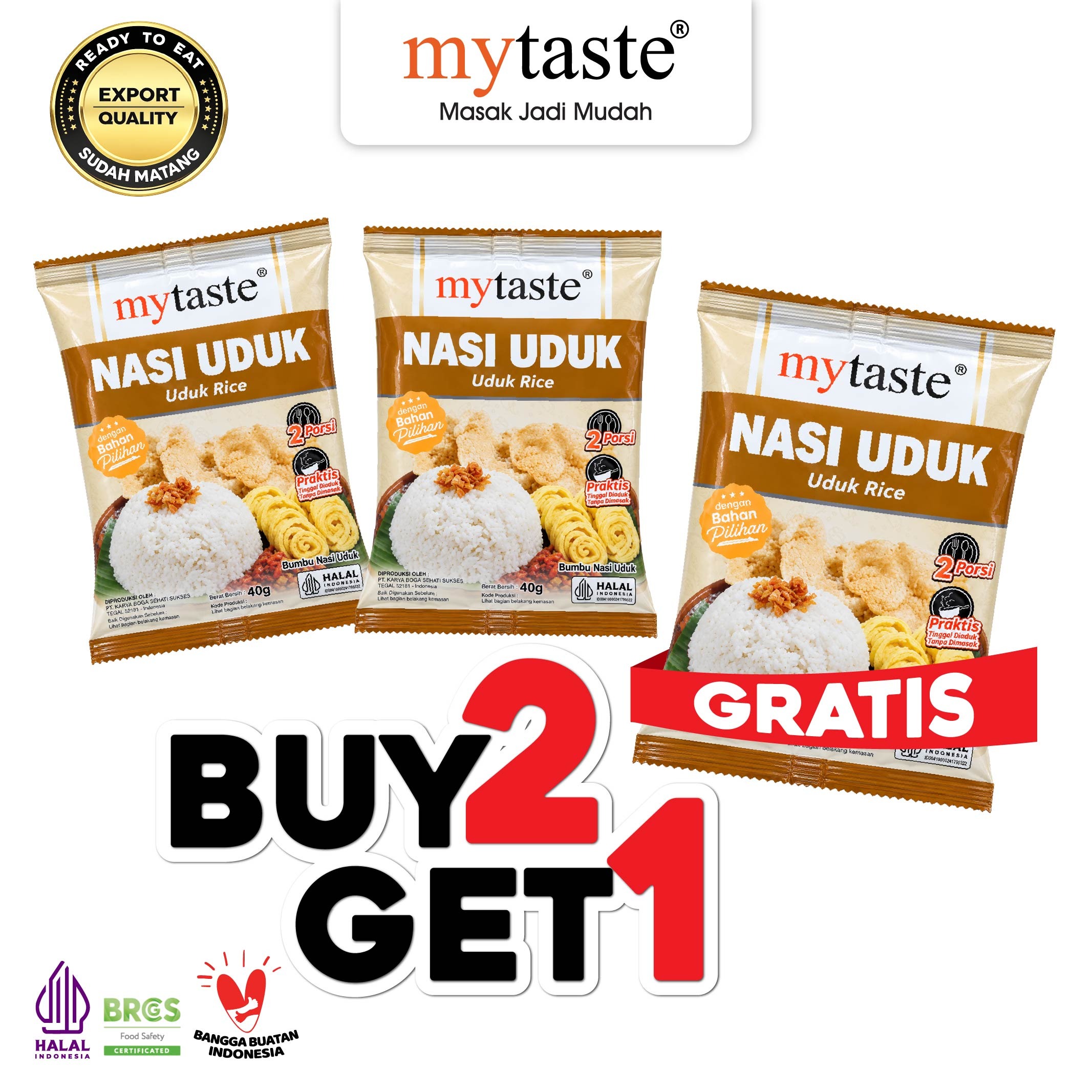 [BUY 2 GET 1] Bumbu Nasi Uduk 40g Mytaste - Praktis Halal BPOM