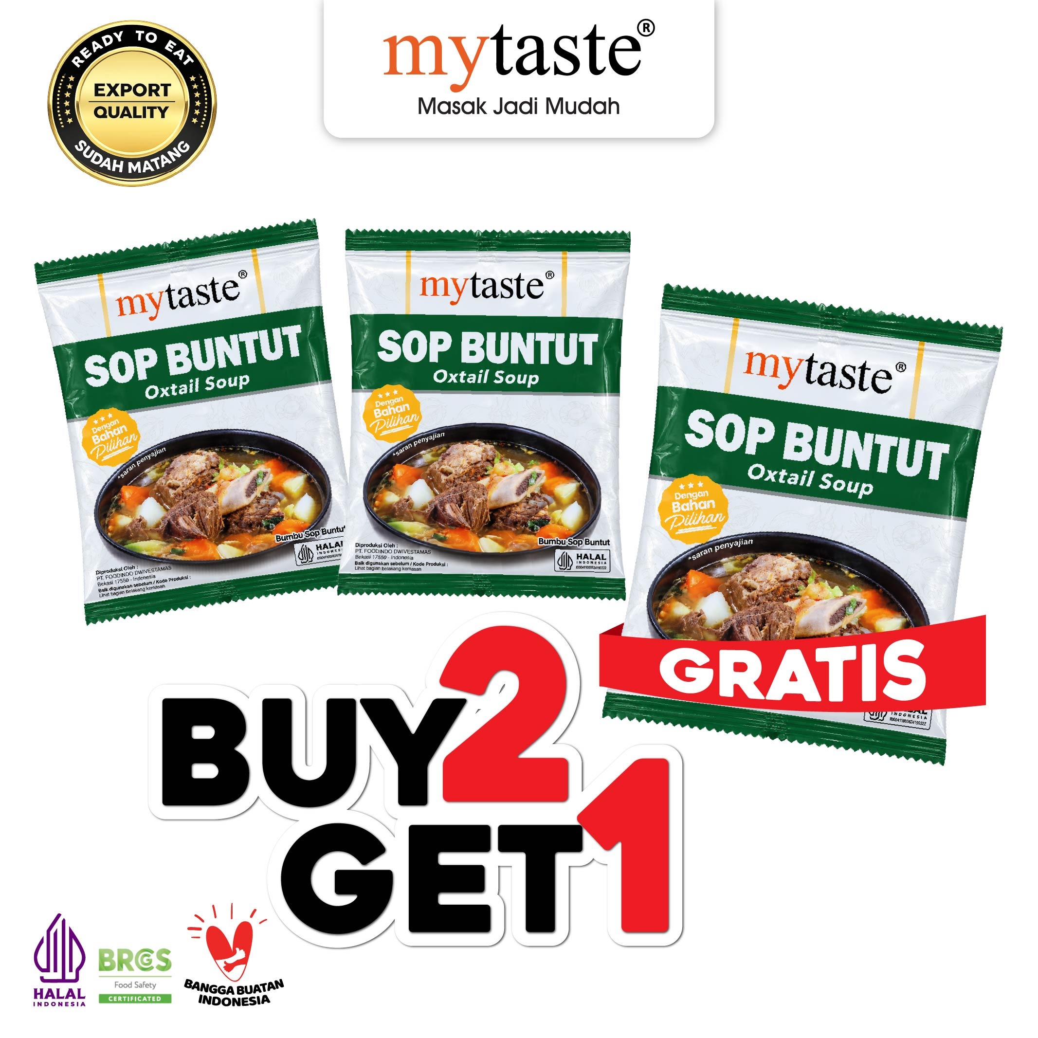 [BUY 2 GET 1] Bumbu Sop Buntut 0g Mytaste - Praktis Halal BPOM