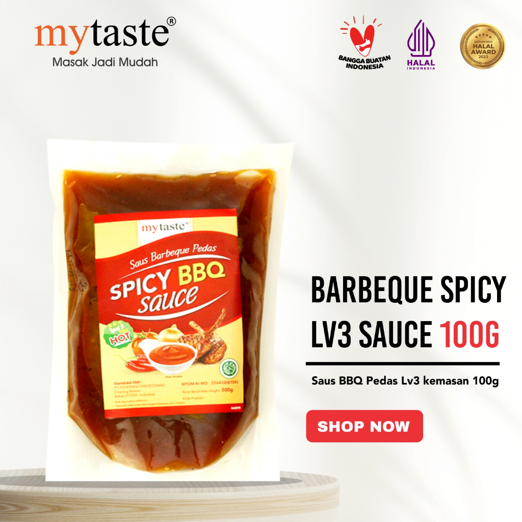 MYTASTE Spicy BBQ Sauce Level 3 Extra Hot – 100g