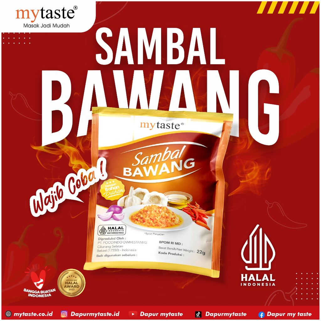 MYTASTE Sambal Bawang 15g (isi 5 Pack)