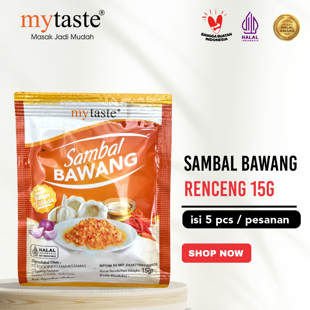 MYTASTE Sambal Bawang 15g (isi 5 Pack)