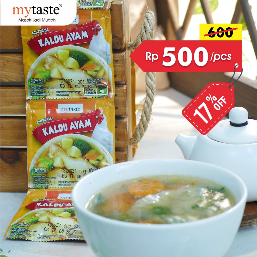 MYTASTE Bumbu Kaldu Ayam 8g (isi 10 Pack)