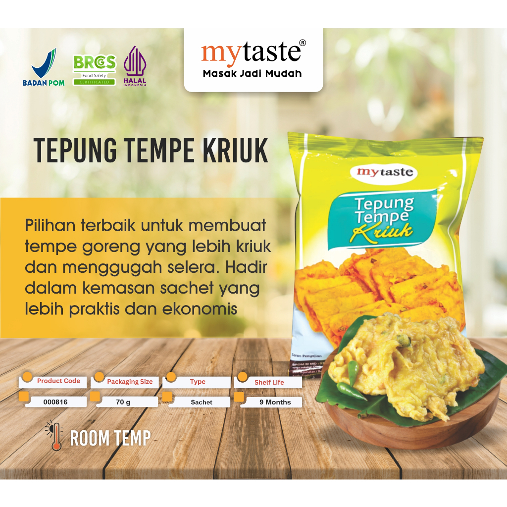 MYTASTE Tepung Tempe Kriuk 70g