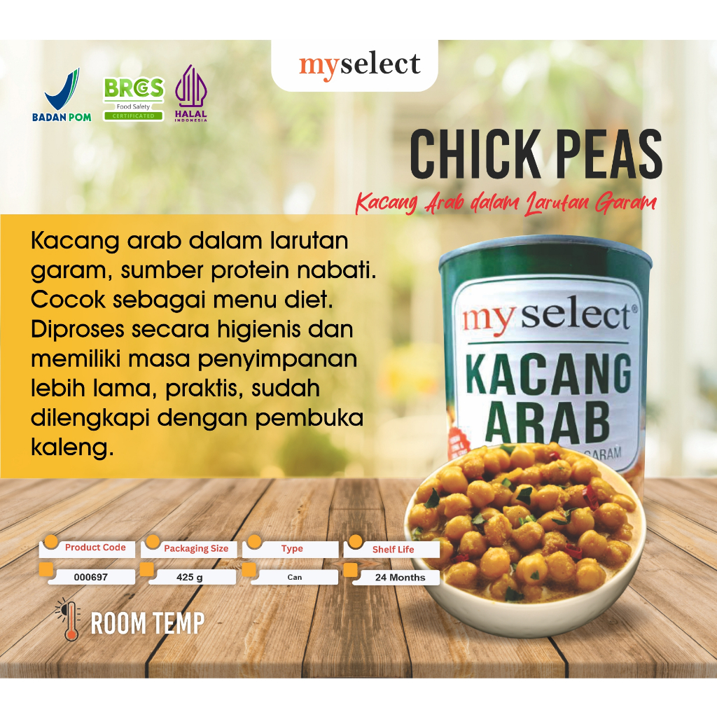 MYSELECT Kacang Arab 425g