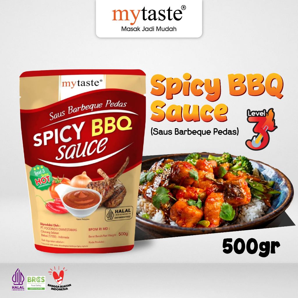 MYTASTE Spicy BBQ Sauce Level 3 Extra Hot – 500g