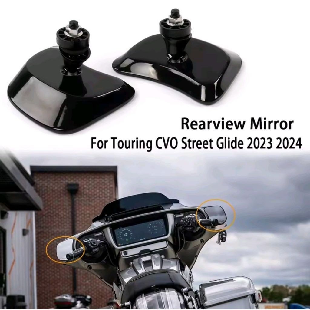 Spion rear street glide cvo 121cu dan 2023/2024 model rear view mirror glass back side right and left