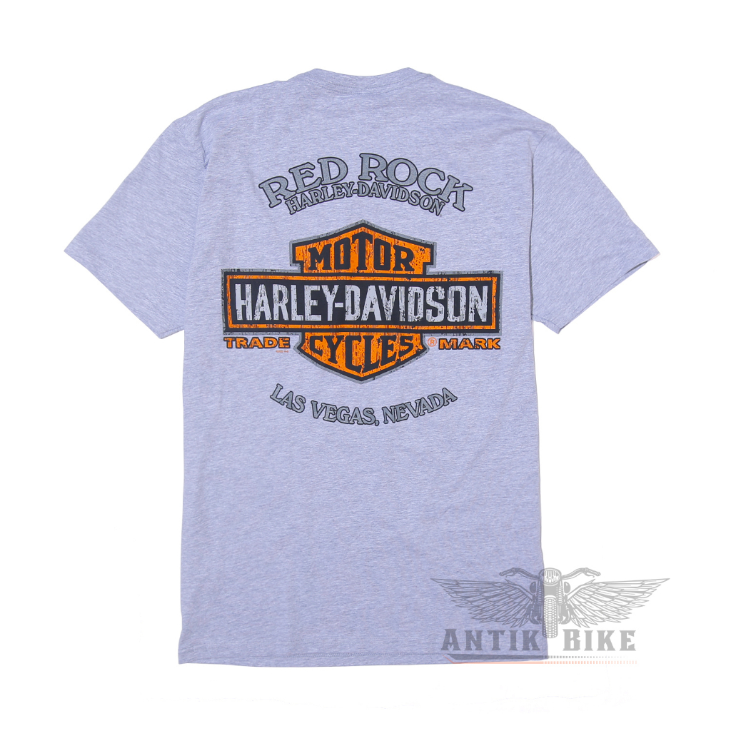 Kaos Harley Davidson T-shirt Bikers Red Rock Las Vegas Nevada Official HD Dealer Genuine Original USA