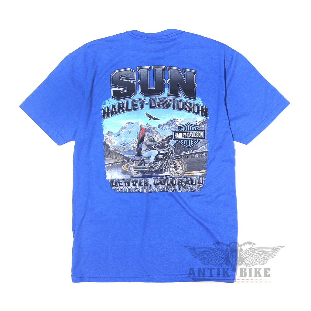 Kaos Harley Davidson T-shirt Bikers SUN Denver Colorado Official HD Dealer Genuine Original USA