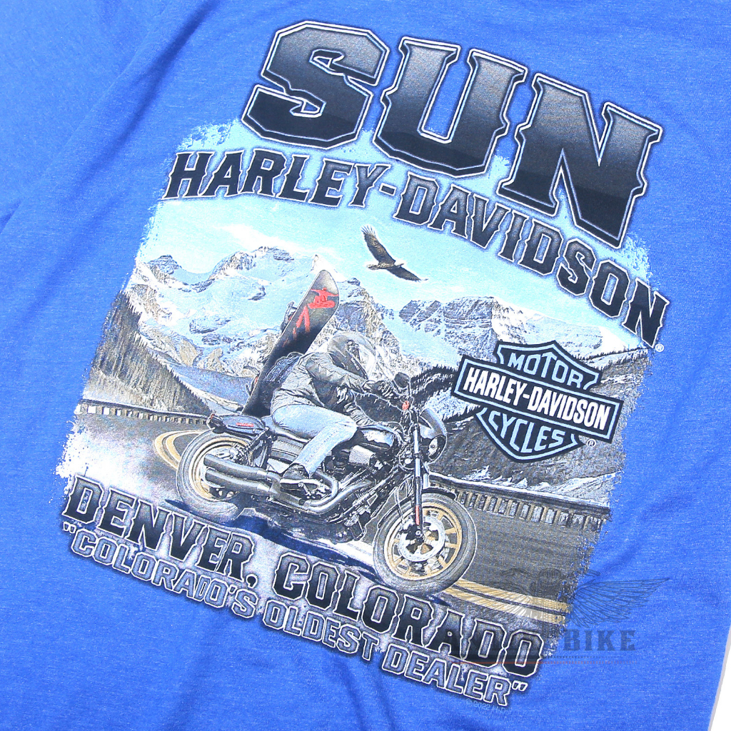 Kaos Harley Davidson T-shirt Bikers SUN Denver Colorado Official HD Dealer Genuine Original USA