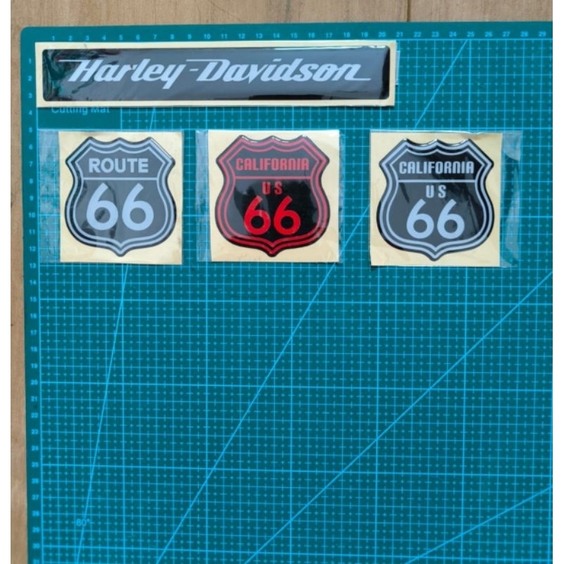 sticker decal resin route harley davidson
