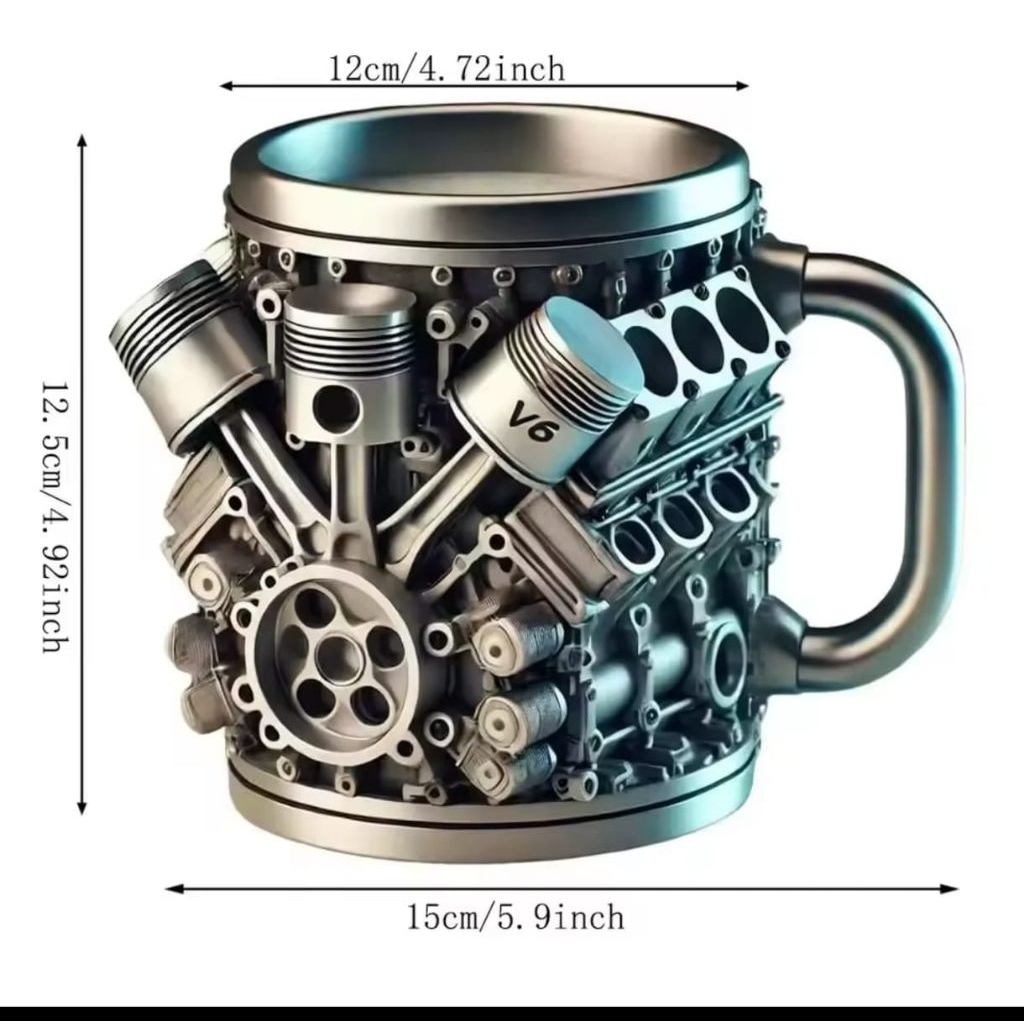 MUG stylist RUST proof COFFEE mug for Car and Motorbike