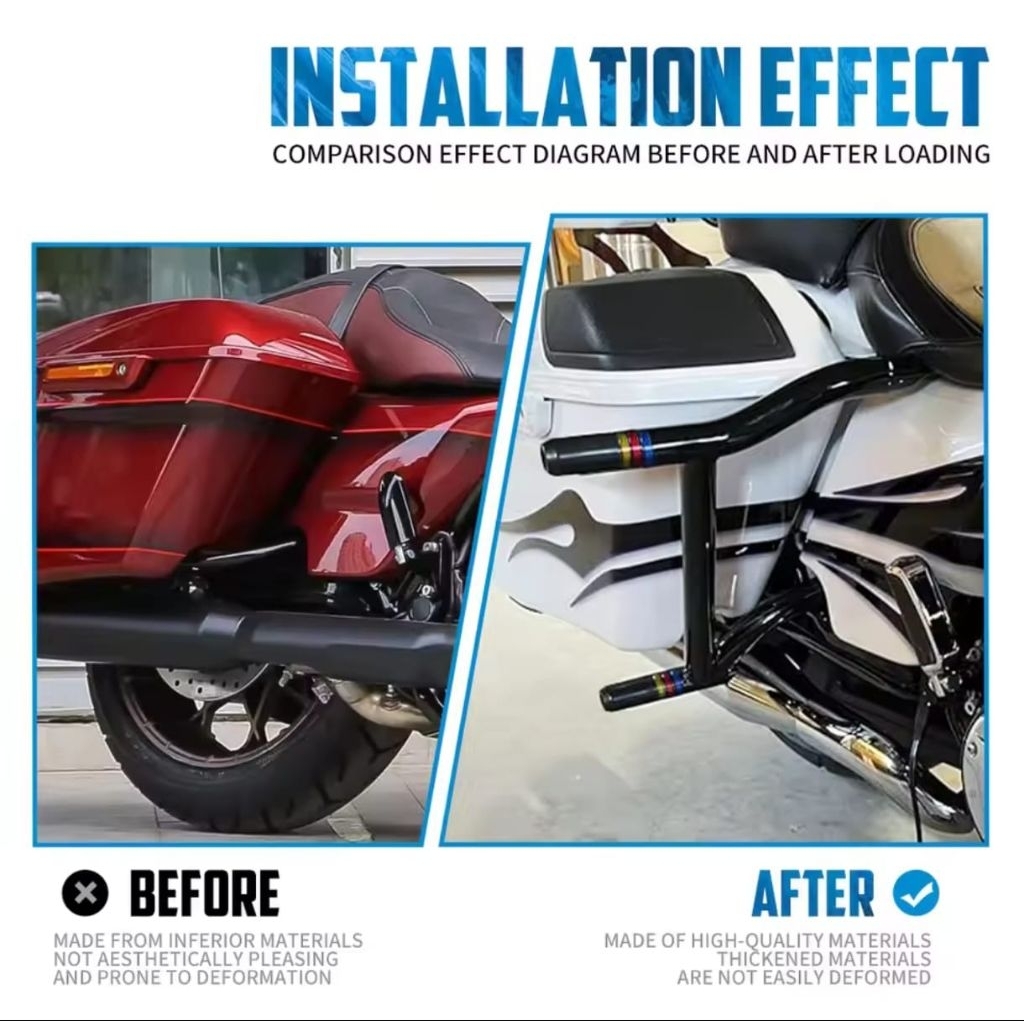 REAR SADDLEBAG GUARD CRASHBAR HARLEY