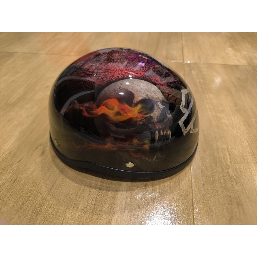 Helm BATOK CETOK CUSTOM MOTIF Harley davidson