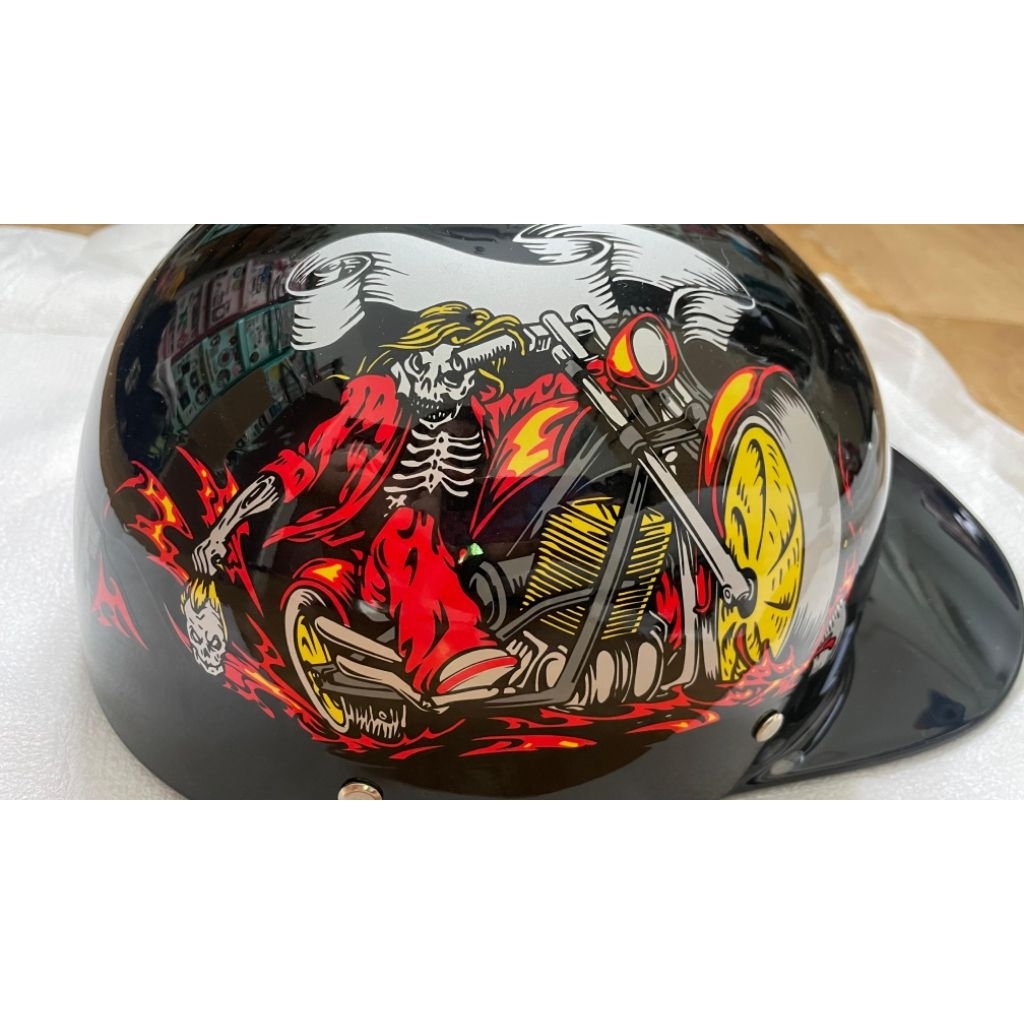 Half face helmet open face visor