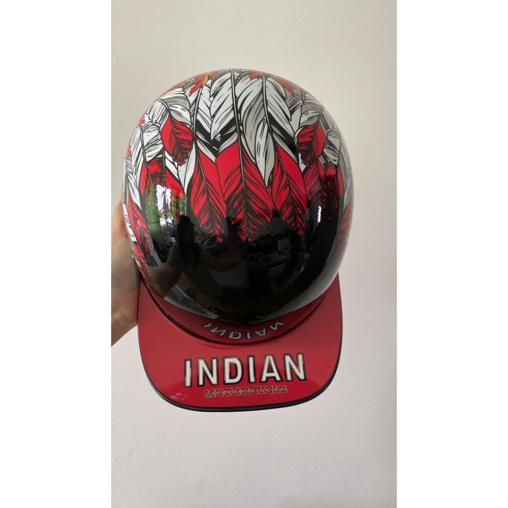 Half face helmet open face visor motif Indian UNISEX all size ReTRO classic