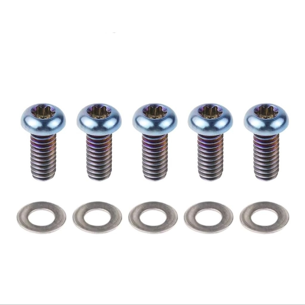 BLUE TITANIUM ALLOY SILVER CLUTCH COVER BOLTZ DELBY COVER FOR TOURING Harley Davidson motorcycle