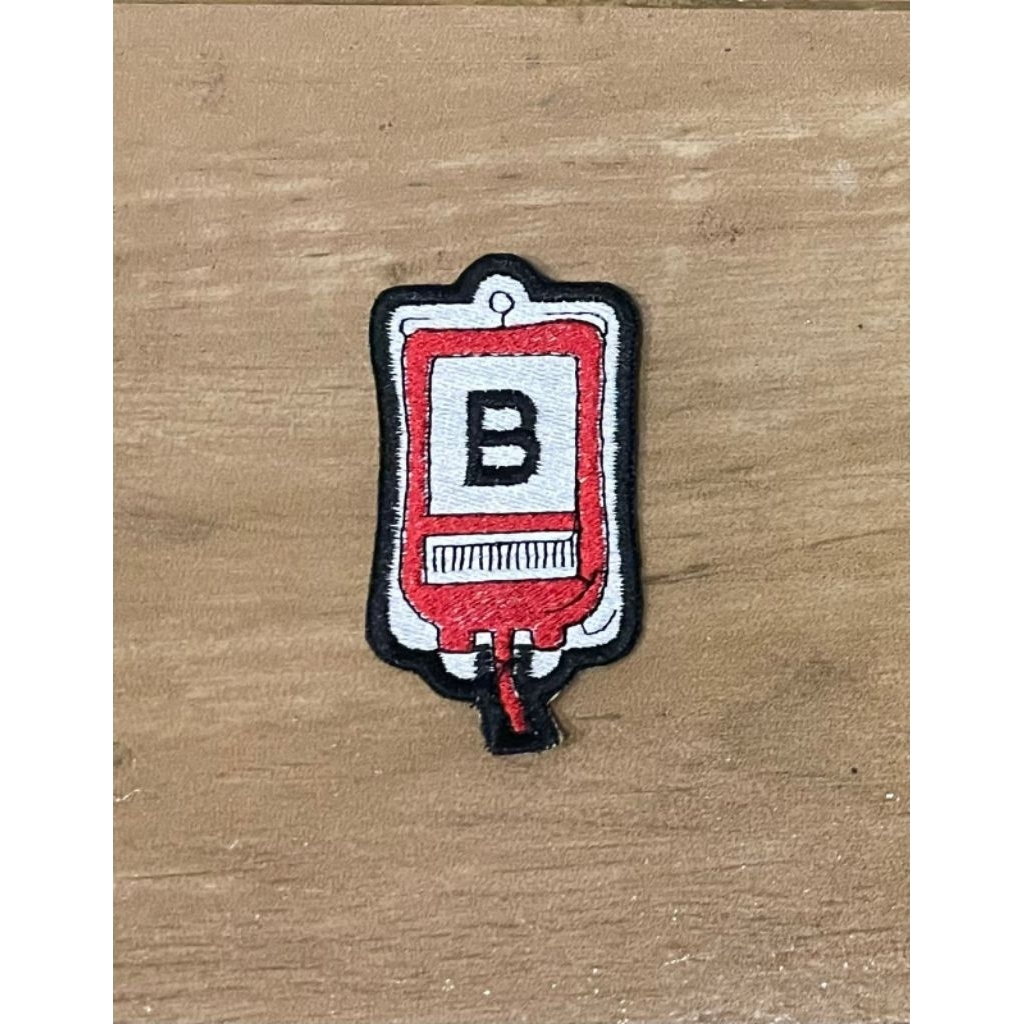 patch bordir GOLONGan darah B