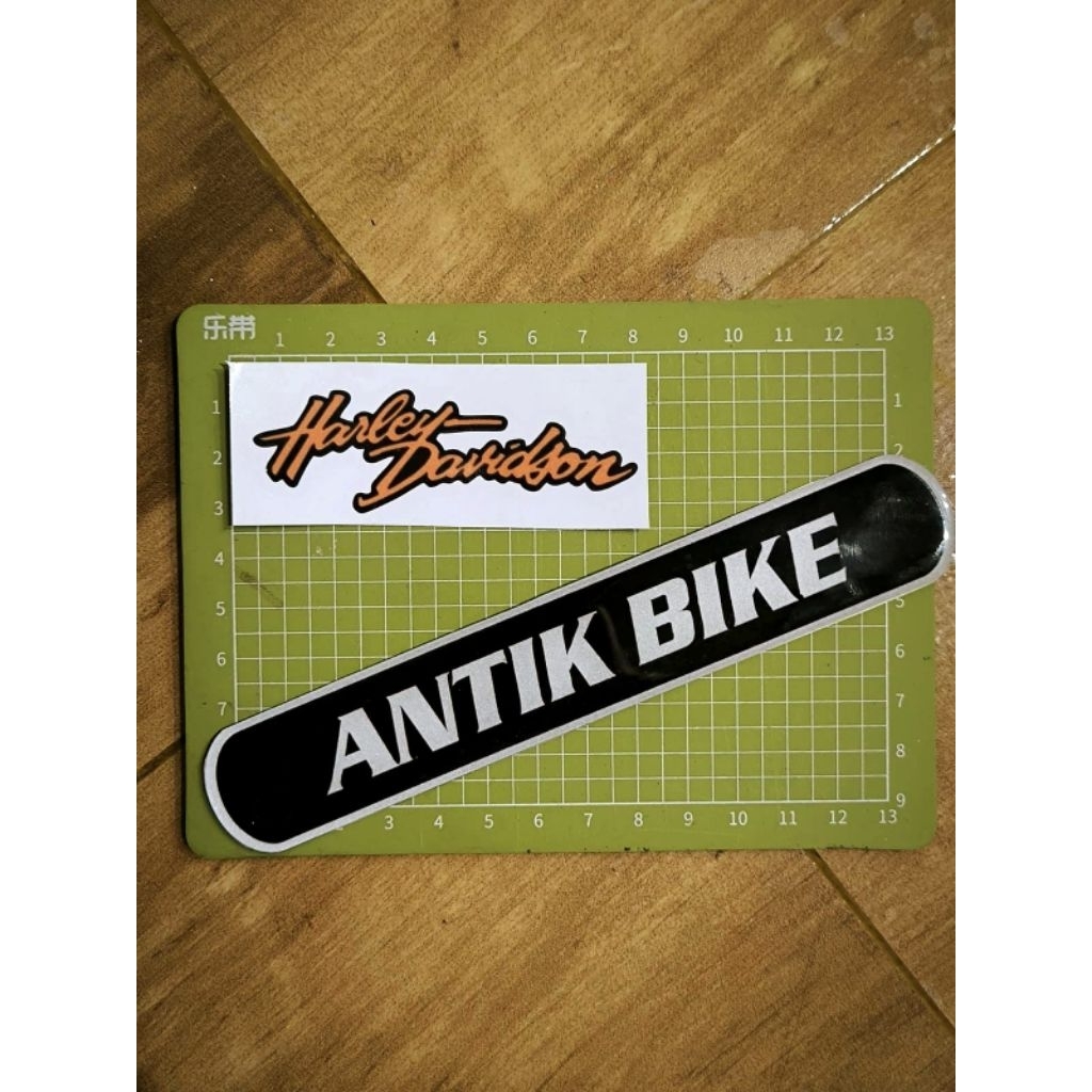 STICKER DECAL MOTIF HARLEY DAVIDSON PRINT (1 set 3 pcs)