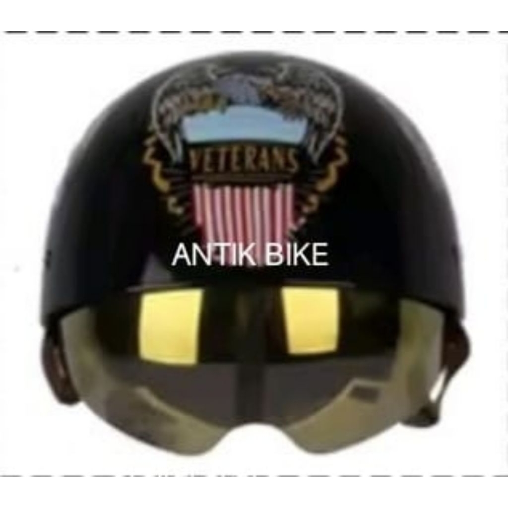HALF HELMET WITH VISOR RETRO CLASSIC ALL SIZE UNISEX IMPORT